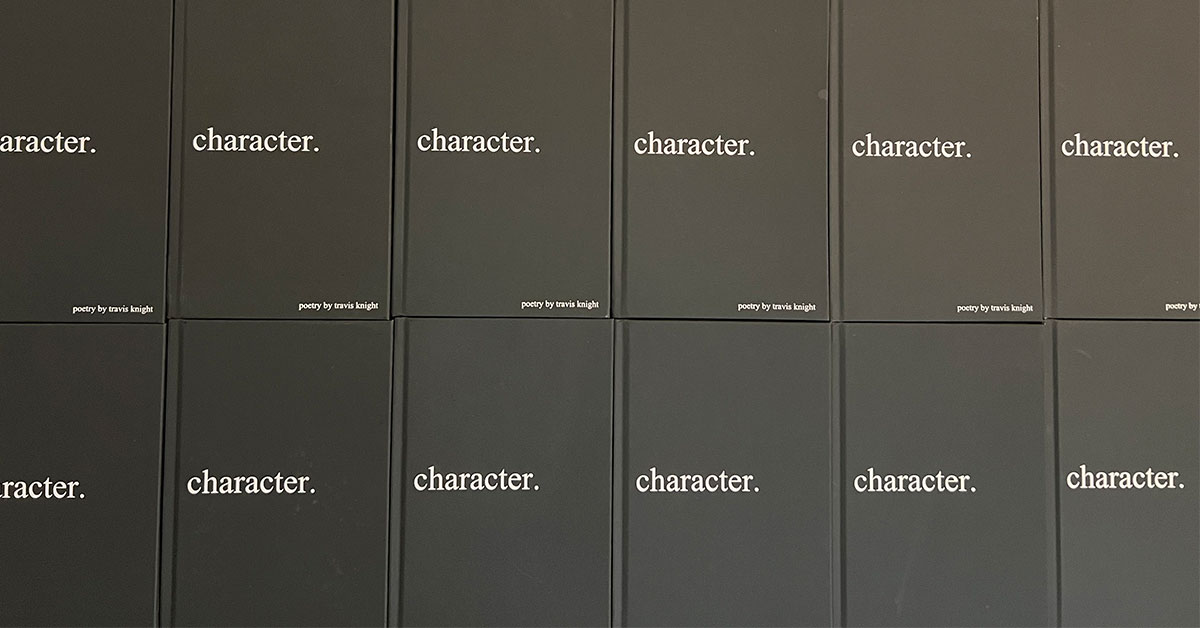 Signed Poetry Book by Travis Knight - character.